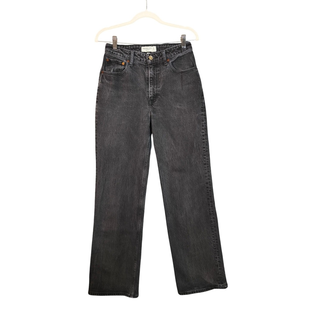 Abercrombie Fitch Jeans Womens 27/4 Black Curve Love The '90s Relaxed High Rise